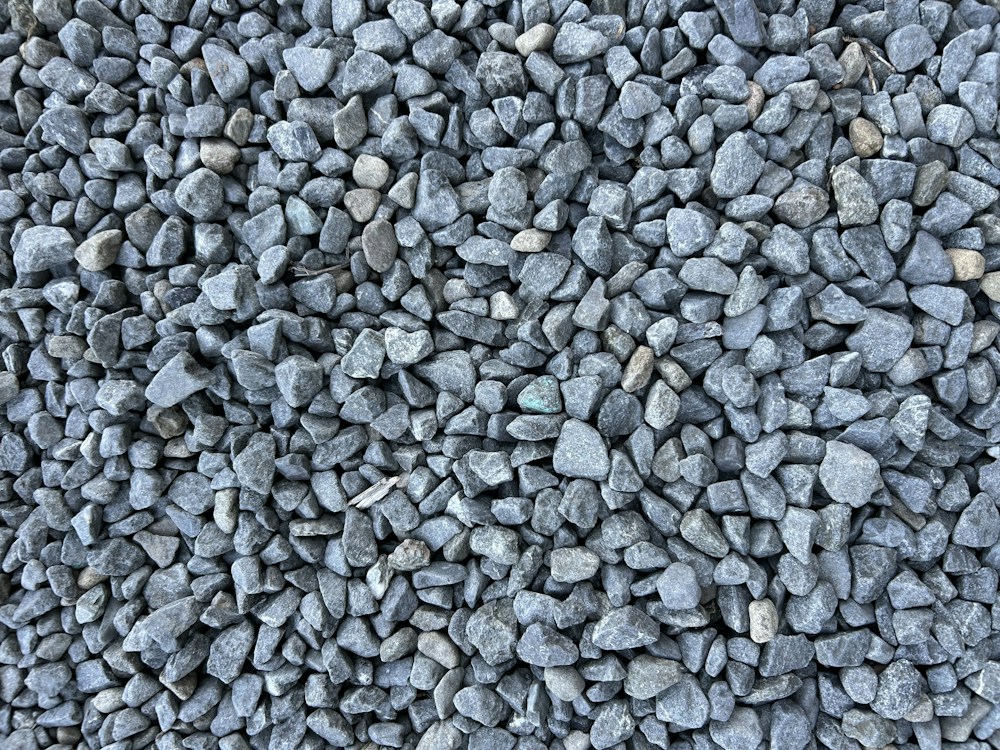 Close-up of gray gravel aggregate