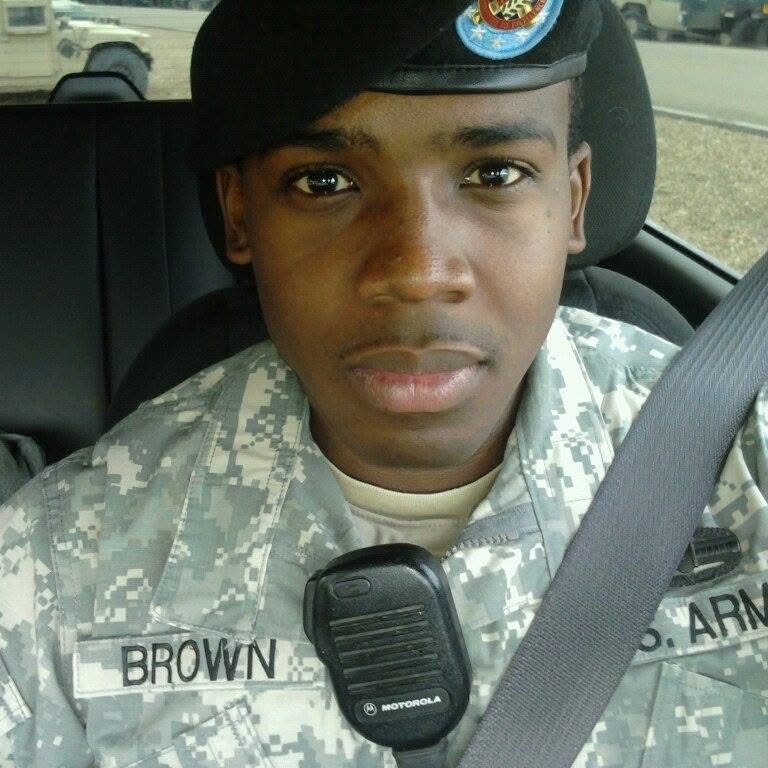 Ja’vion Brown in U.S. Army uniform